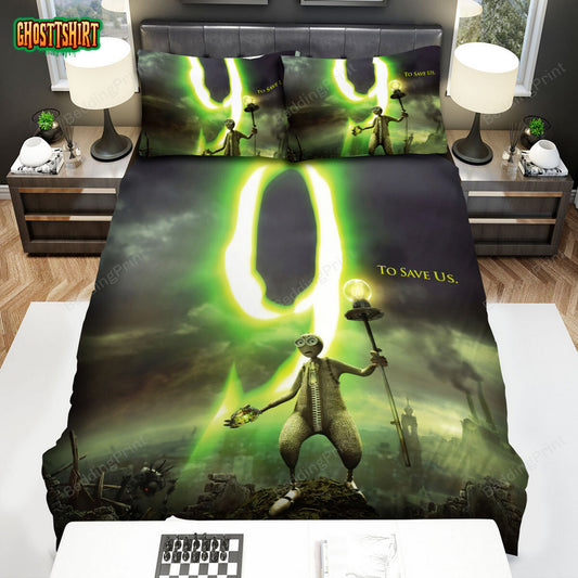 9 (I) (2009) Character #9 To Save Us Movie Poster Bed Sheets Duvet Cover Bedding Set