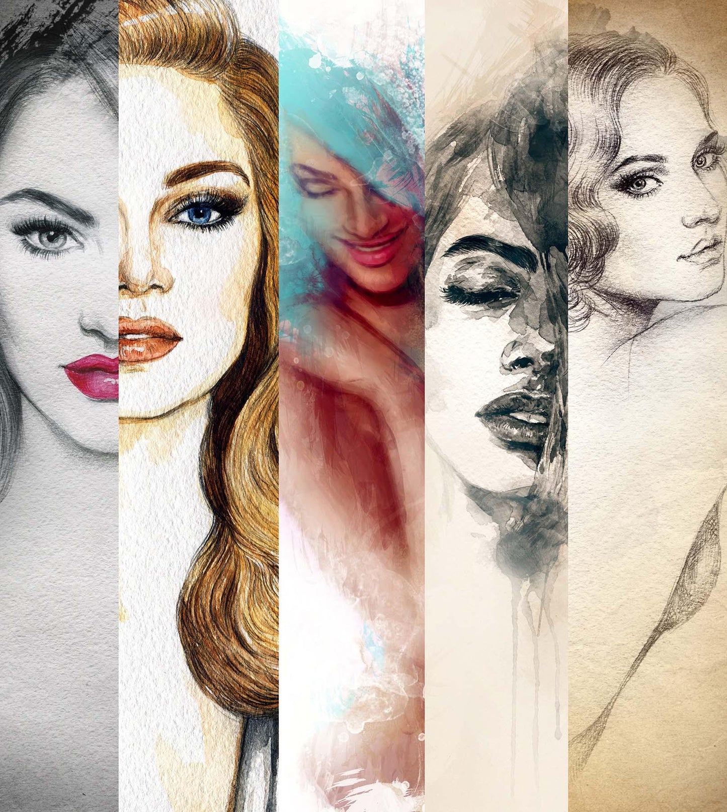 3D Beauty Female Women Quilt Cover Set Bedding Set Pillowcases 96