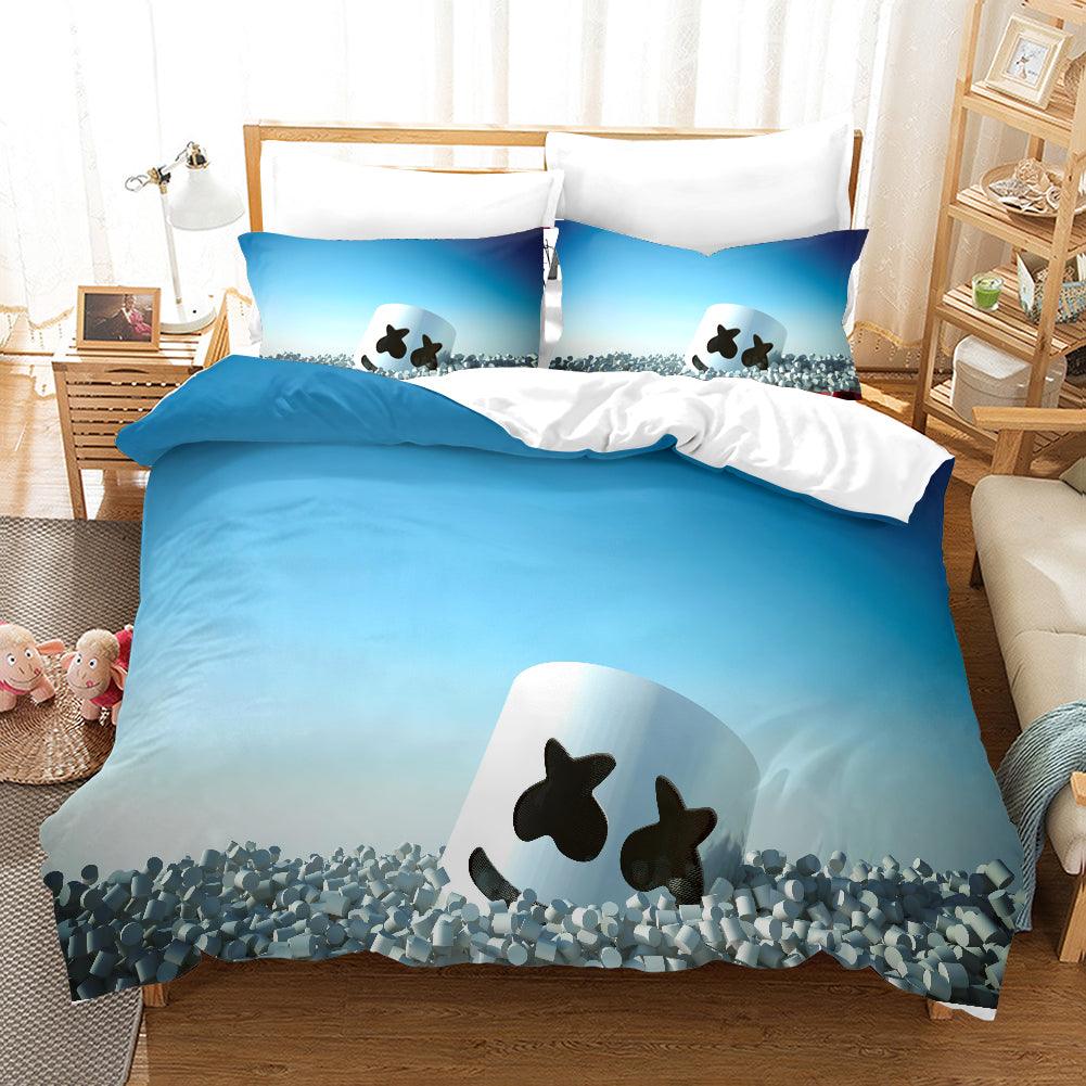 3D Blue Marshmello Doctom Quilt Cover Set Bedding Set Pillowcases 21