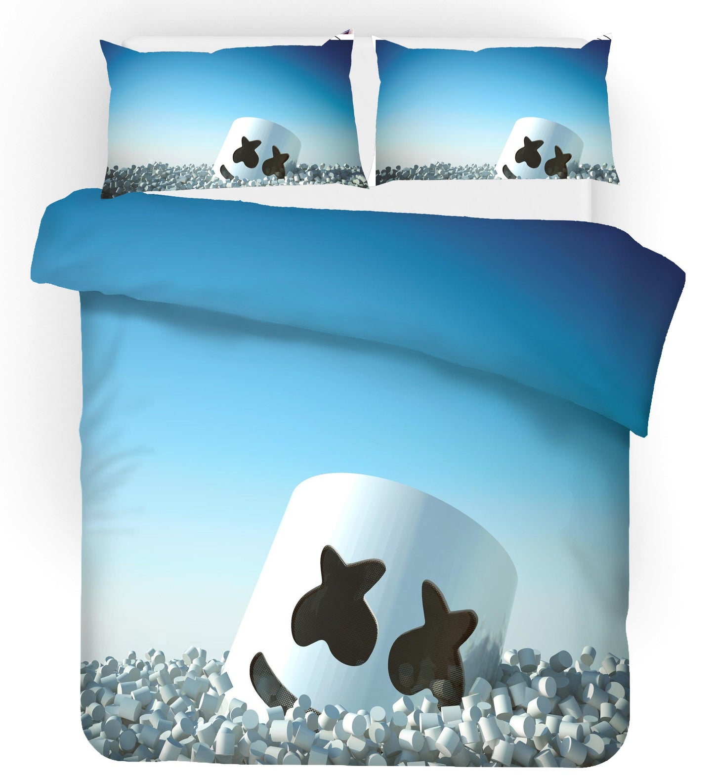 3D Blue Marshmello Doctom Quilt Cover Set Bedding Set Pillowcases 21