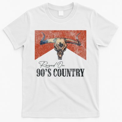 90's Country Music Bull Skull Western Vintage Hat T-Shirt