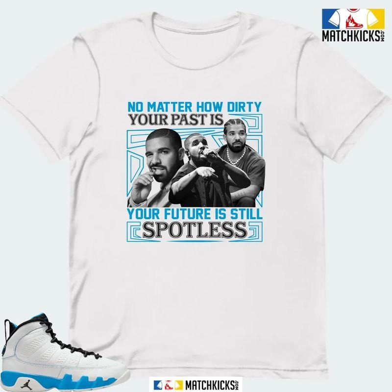 A J 9 RETRO POWDER BLUE SNEAKER MATCHING T-SHIRT (NO MATTER HOW DIRTY)