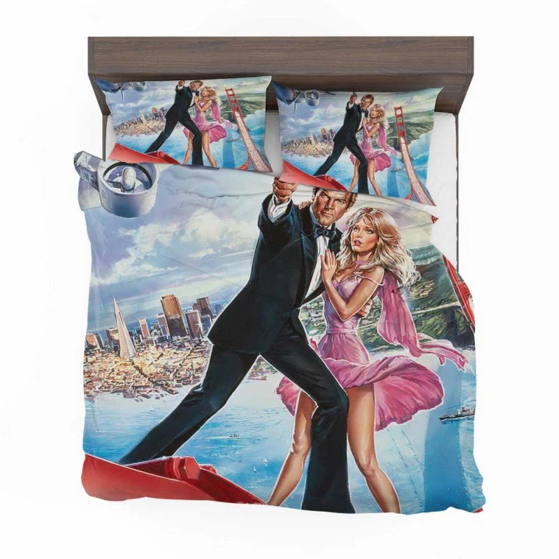 A View to a Kill James Bond Movie Poster Bedding Set