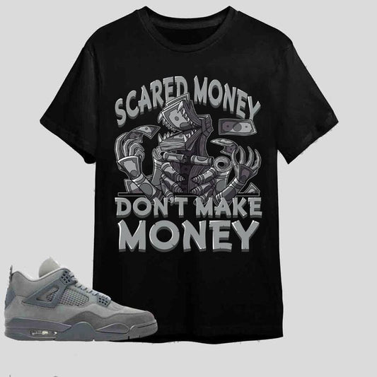 AJ 4 Pari Unisex T-Shirt, Scared Money, Shirt To Match Sneaker, 4s Paris Cement Grey Shirt