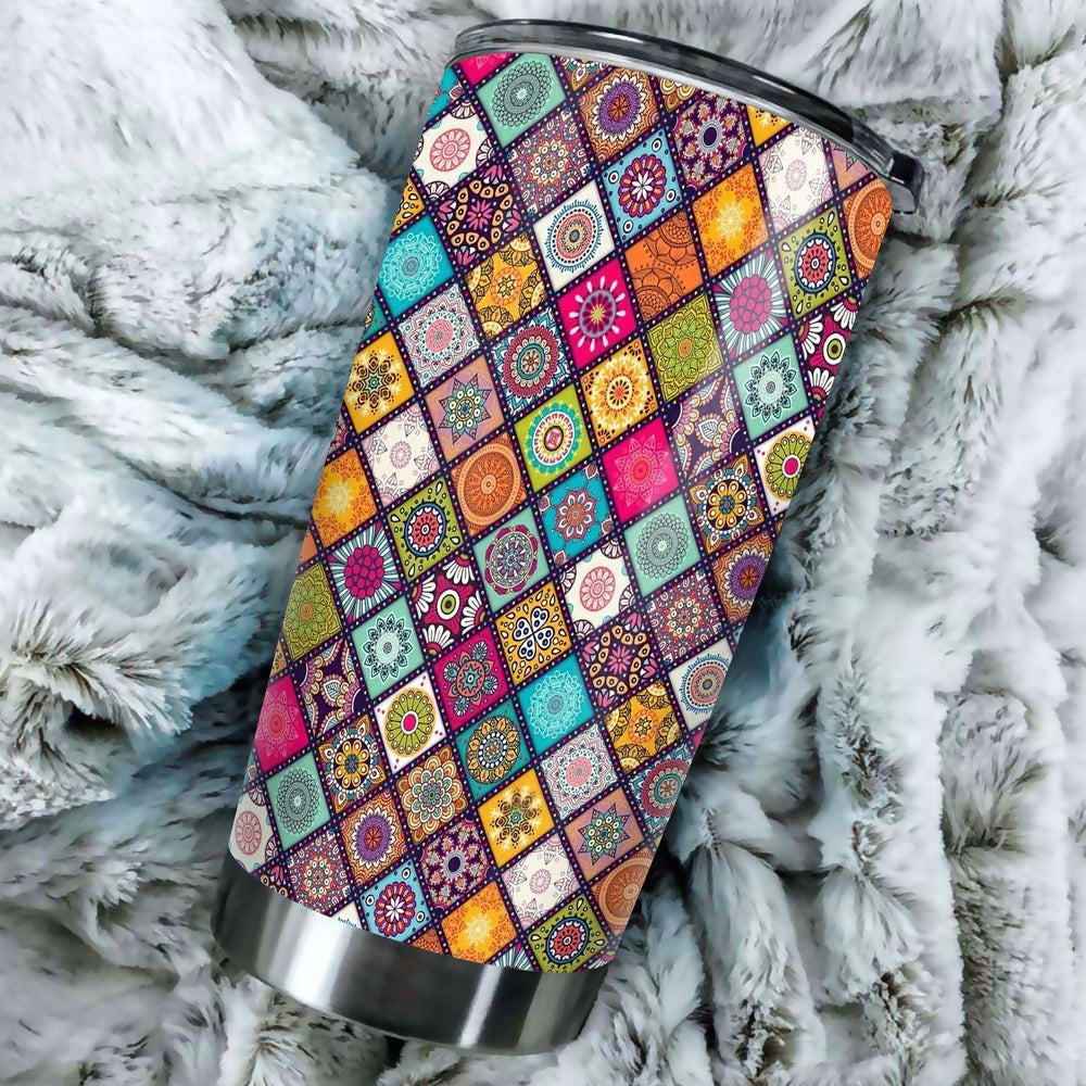 Abstract Needlepoint Tumbler Cup Custom Car Accessories