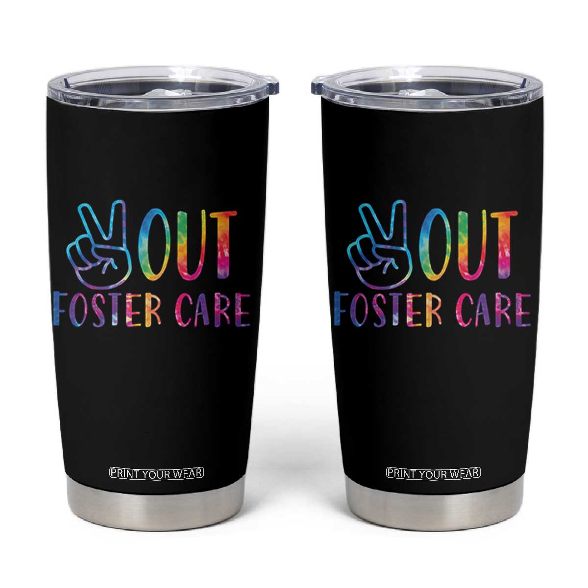 Adoption Foster Parents Tumbler Cup Peace Out Foster Care TS11