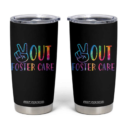 Adoption Foster Parents Tumbler Cup Peace Out Foster Care TS11