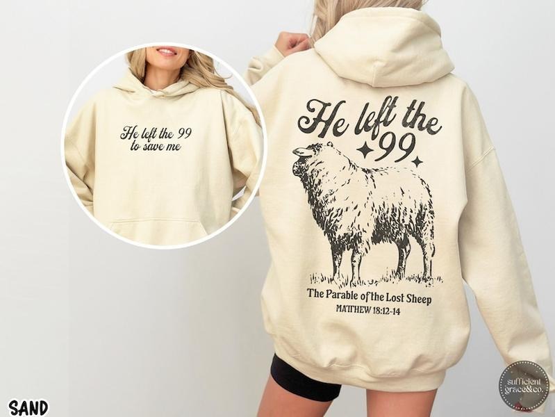 Aesthetic Christian Hoodie For Men, Bible Verse Sweatshirt, The Parable Of The Lost Sheep, Faith Based Christian Streetwear, Religious Gift  T-shirt, sweater and Hoodie