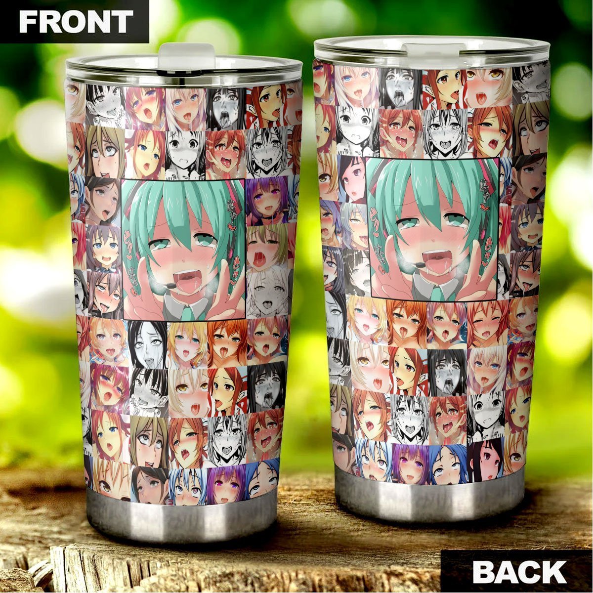 Ahegao Miku Tumbler Cup Custom Car Interior Accessories