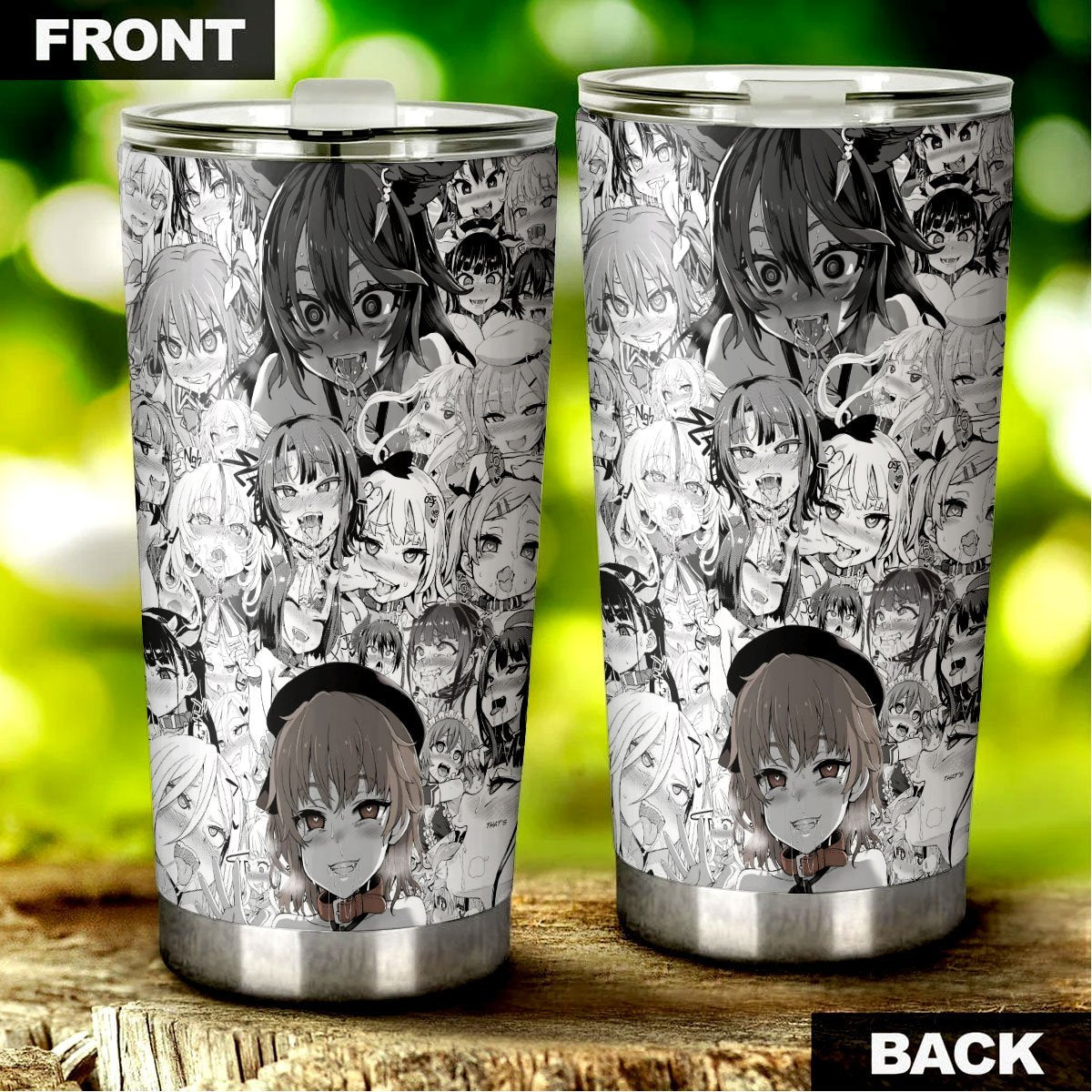 Ahegao Tumbler Cup Custom Manga Car Interior Accessories