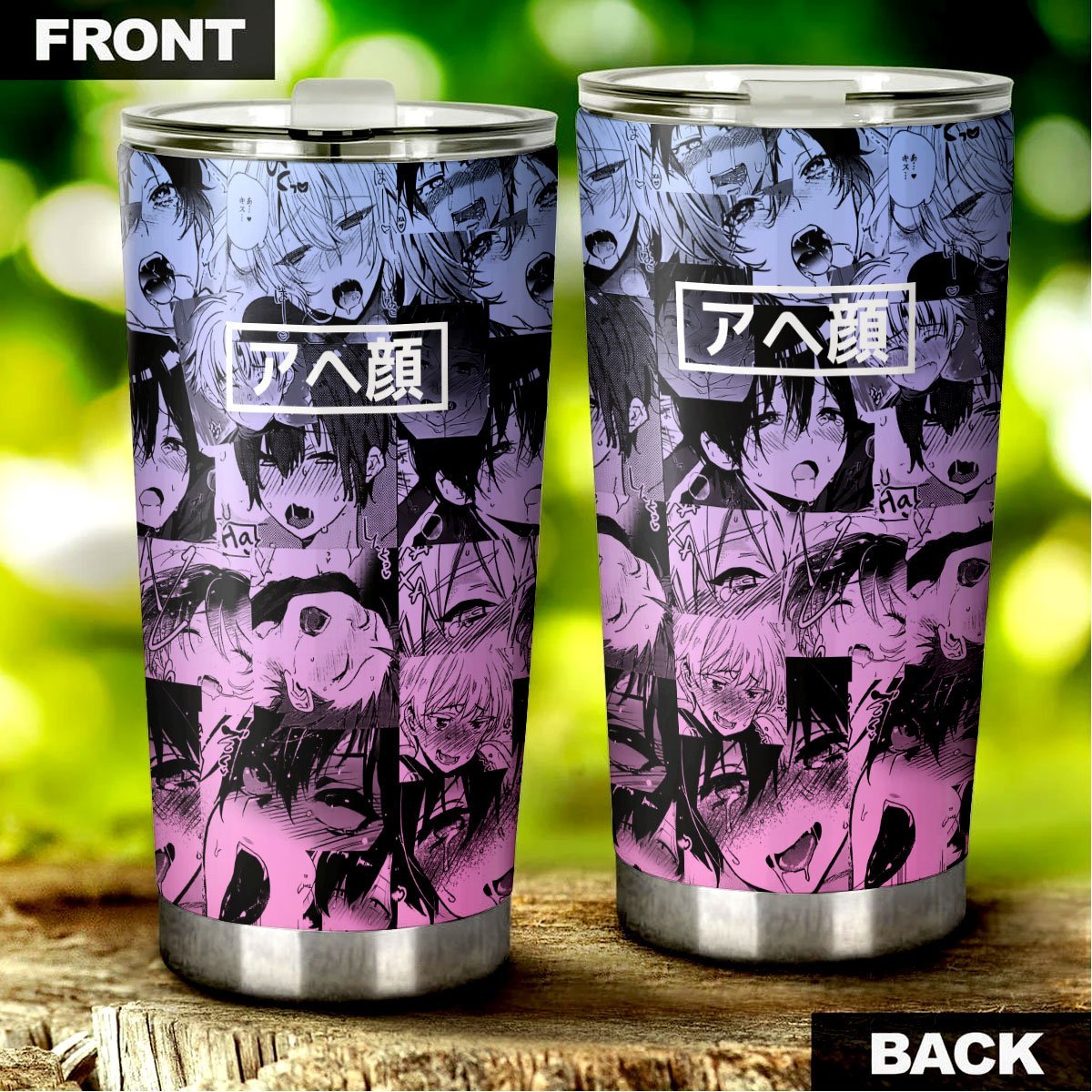 Ahegao Yaoi Tumbler Cup Custom Car Interior Accessories