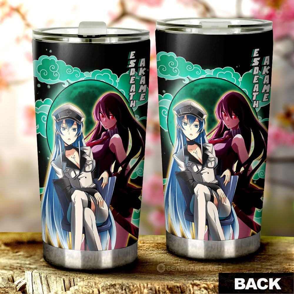 Akame And Esdeath Tumbler Cup Custom Akame Ga Kill Anime