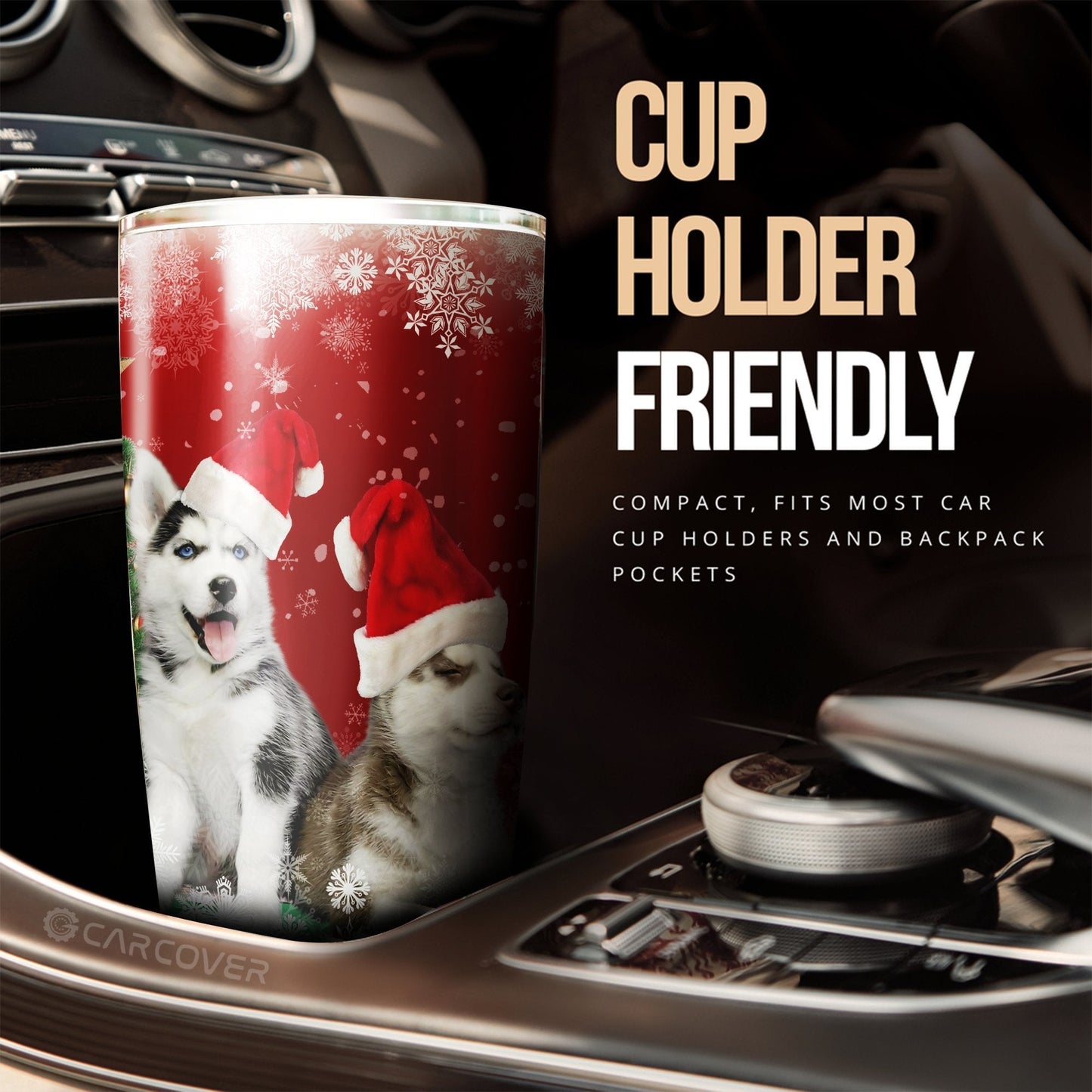 Alaskan Malamutes Tumbler Cup Custom Dog Car Accessories Christmas