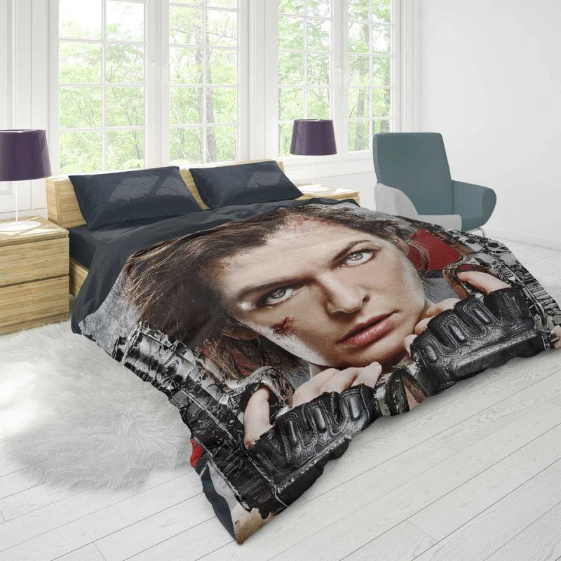 Alice in Resident Evil The Final Chapter Movie Duvet Cover