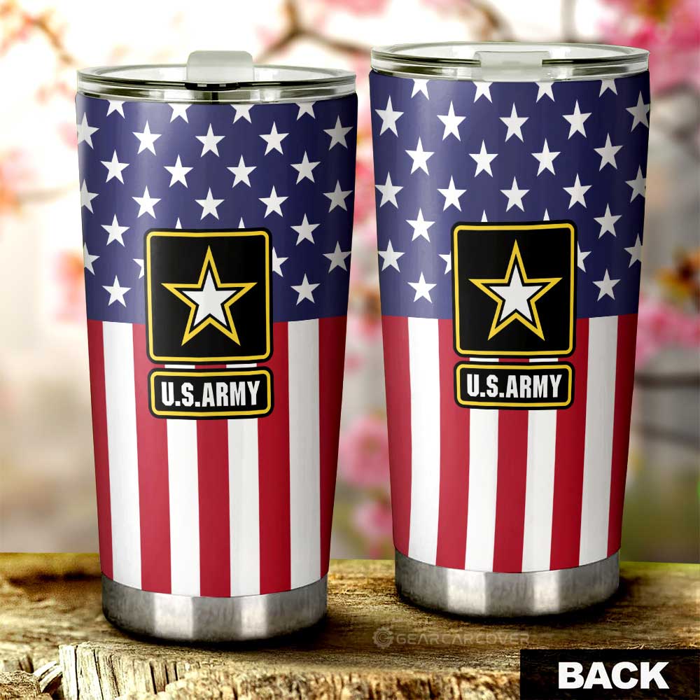 American Flag Military Army Tumbler Cup Custom Car Interior Accessories