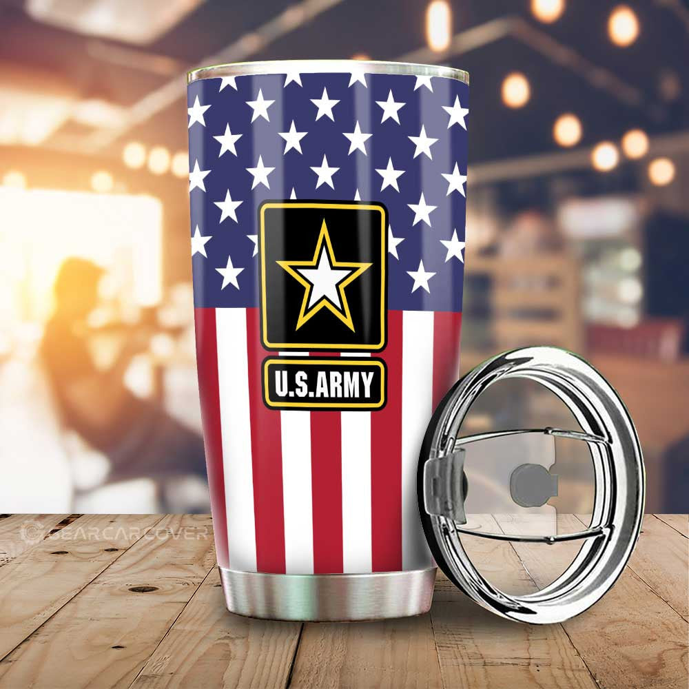 American Flag Military Army Tumbler Cup Custom Car Interior Accessories