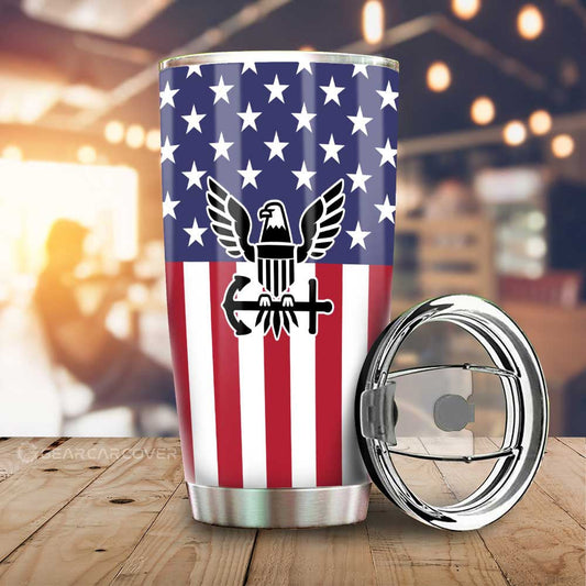 American Flag Military Navy Tumbler Cup Custom Car Interior Accessories