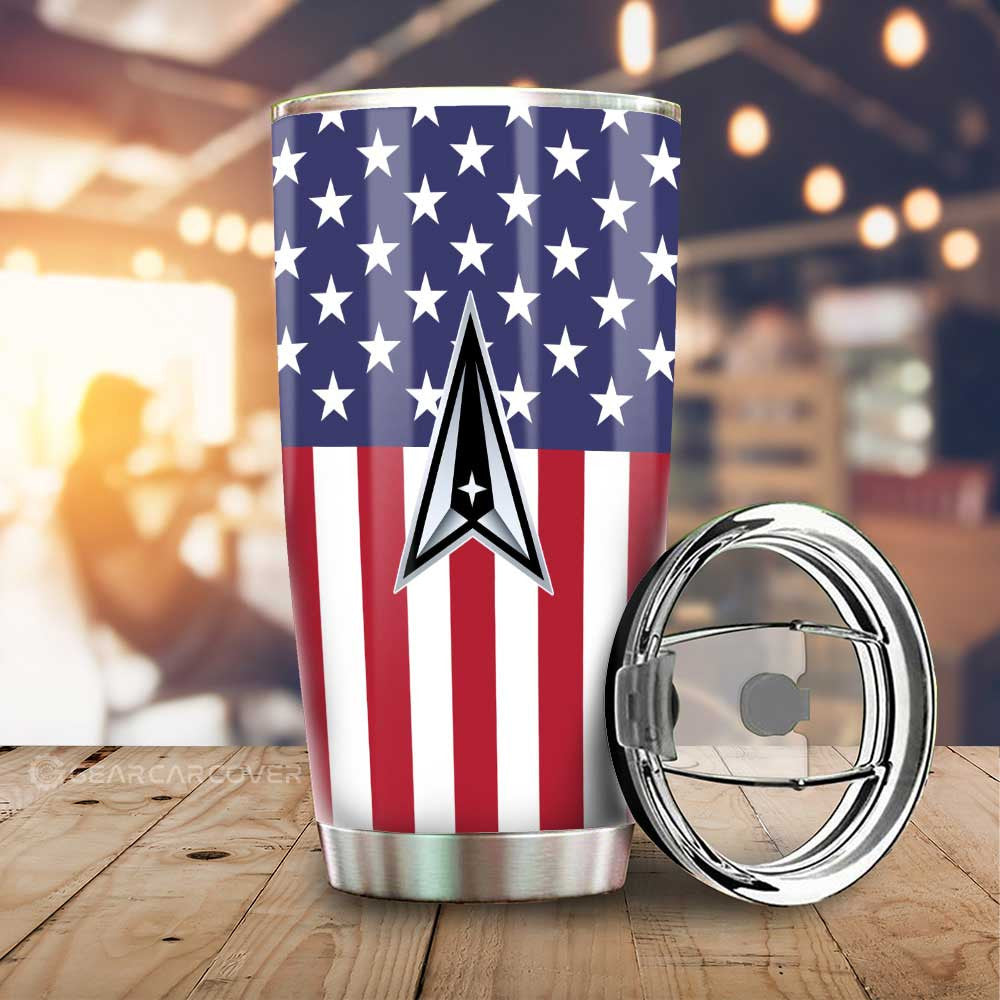 American Flag Military Space Force Tumbler Cup Custom Car Interior Accessories