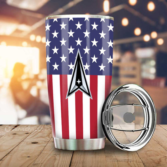 American Flag Military Space Force Tumbler Cup Custom Car Interior Accessories
