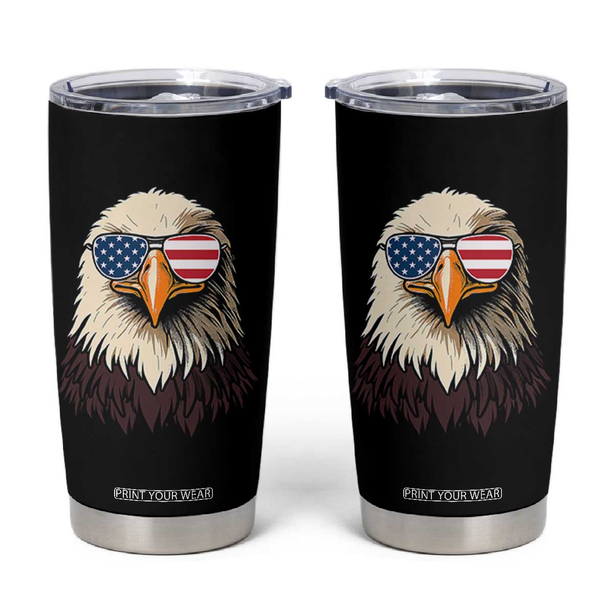 American Flag Patriotic Eagle Tumbler Cup 4th of July TS10