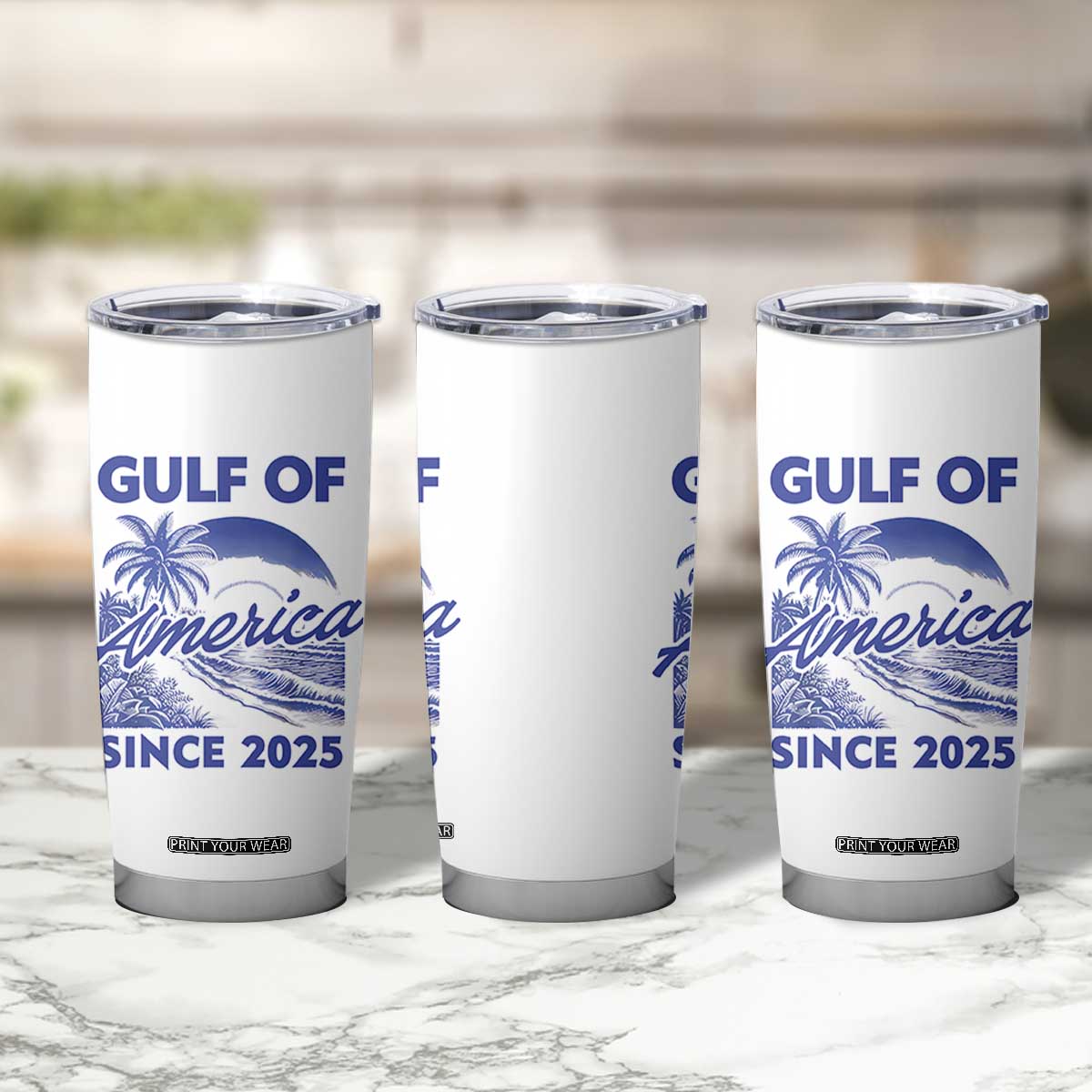 America's Gulf Tumbler Cup Since 2025 Trump Mexico Vintage Summer Beach Vibes TS10