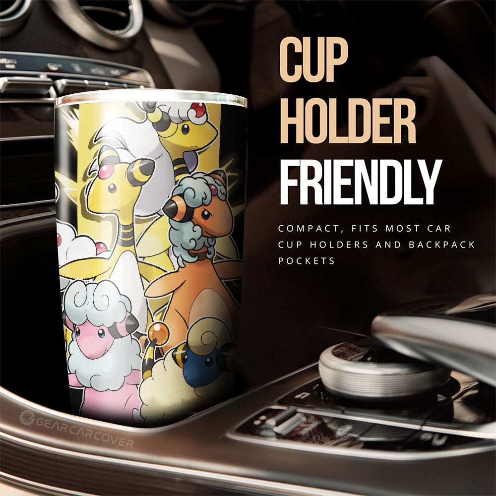 Ampharos Tumbler Cup Custom Car Accessories For Fans