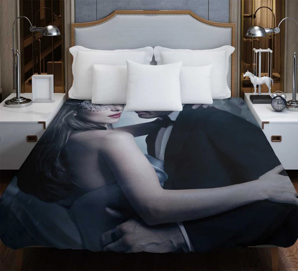 Anastasia and Christian Grey in Fifty Shades Darker Movie Duvet Cover