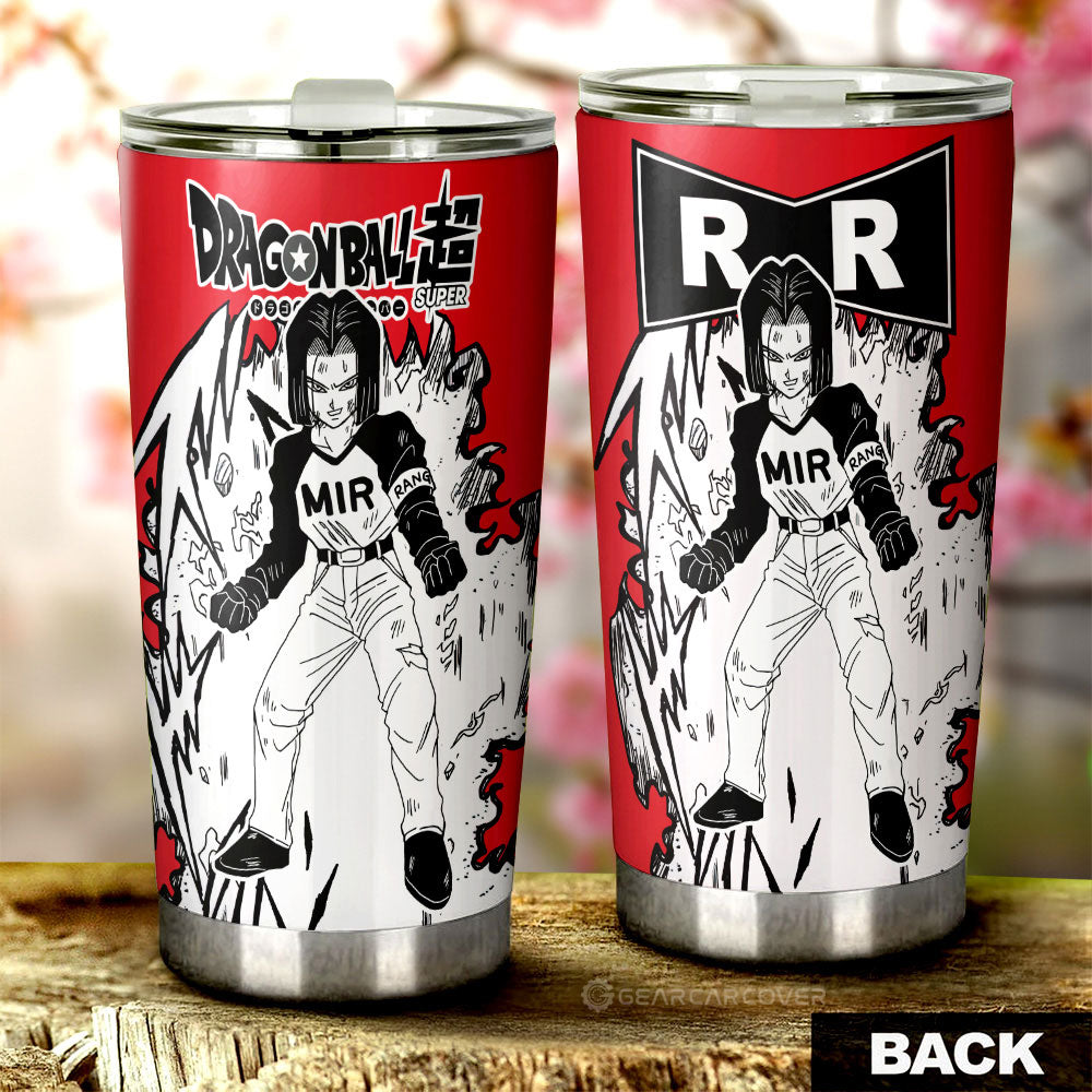 Android 17 Tumbler Cup Custom Car Accessories Manga Style For Fans