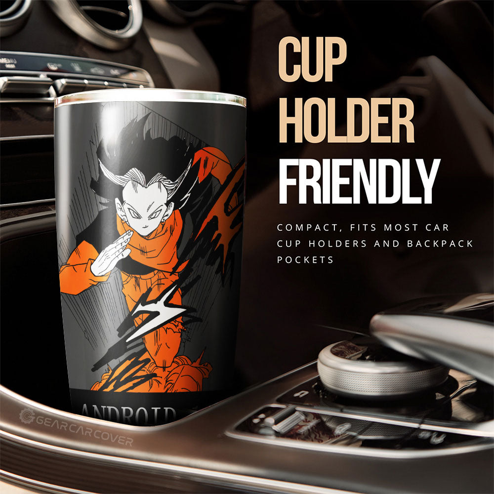 Android 17 Tumbler Cup Custom Dragon Ball Anime Manga Color Style