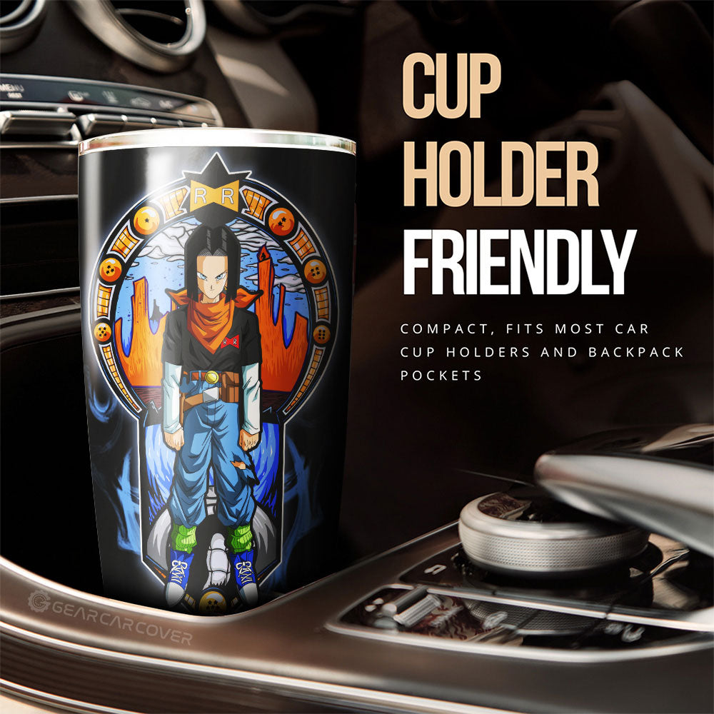 Android 17 Tumbler Cup Custom Dragon Ball Car Interior Accessories
