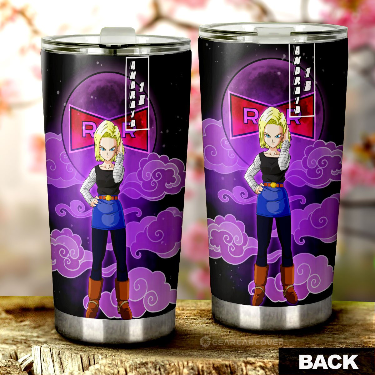 Android 18 Tumbler Cup Custom Dragon Ball Anime Car Interior Accessories
