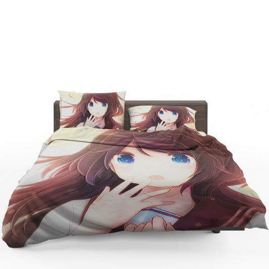 Anime Girl Blue Eyes Bedding Set