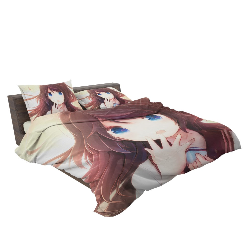 Anime Girl Blue Eyes Bedding Set