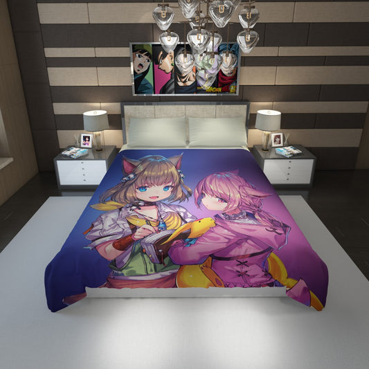 Anime Girl Final Fantasy Duvet Cover