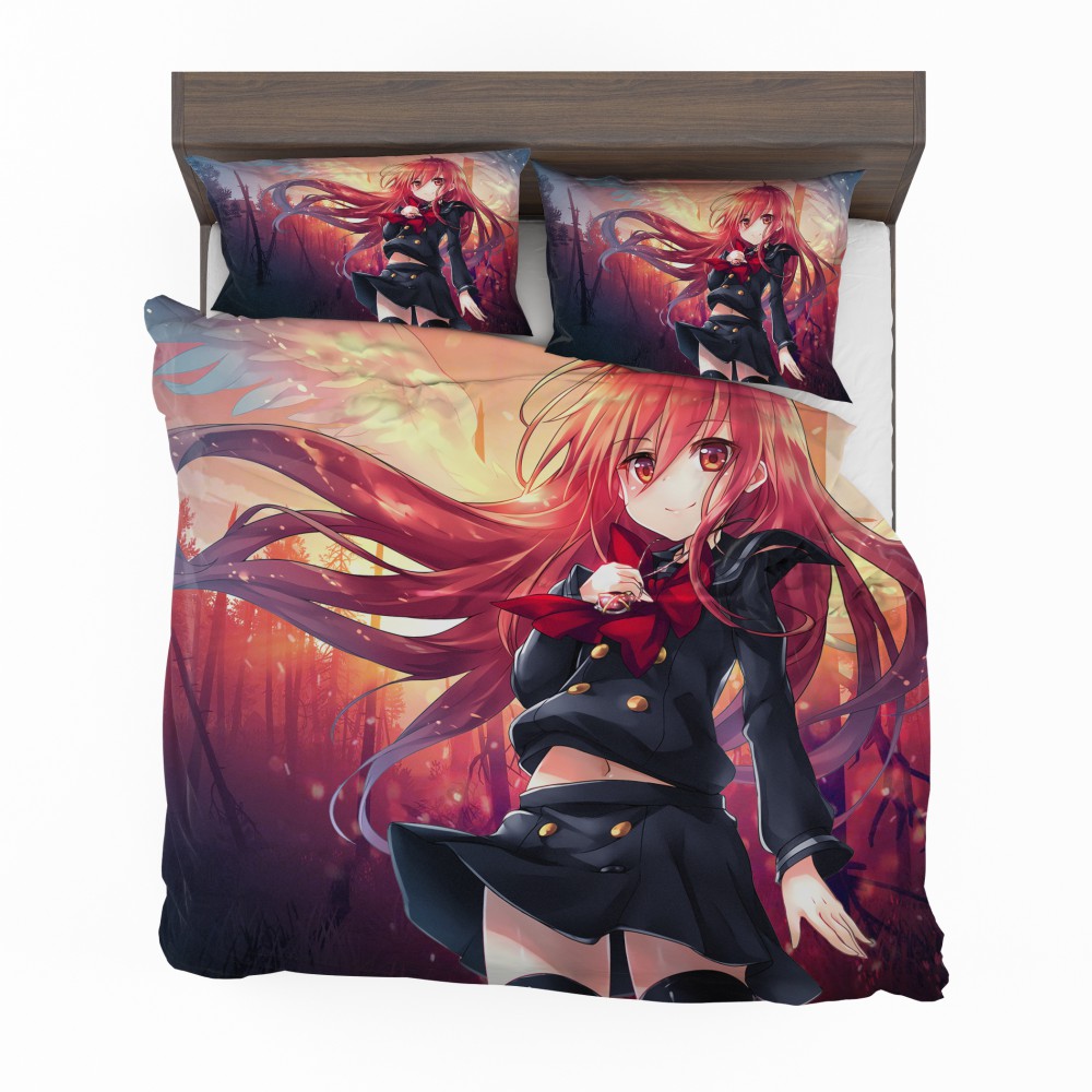 Anime Girl Fire Angel Bedding Set