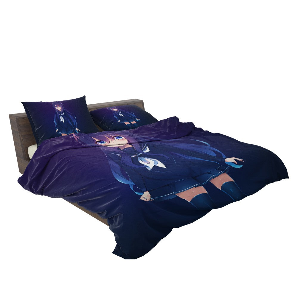 Anime Girl School Uniform Bedding Set