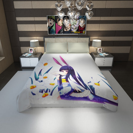Anime Girl Violet Duvet Cover
