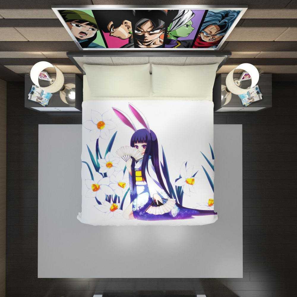 Anime Girl Violet Duvet Cover