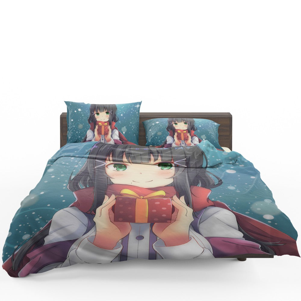 Anime Girl Winter Xmas Gift Bedding Set