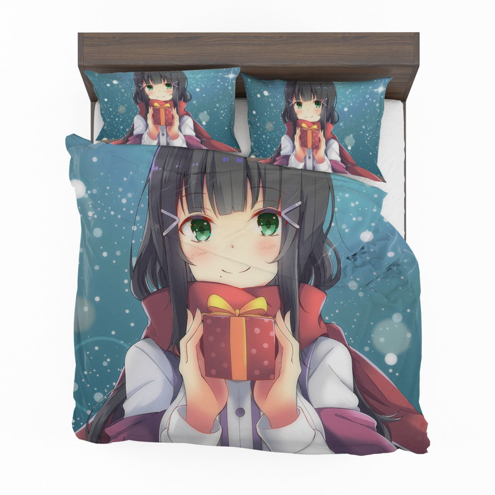 Anime Girl Winter Xmas Gift Bedding Set