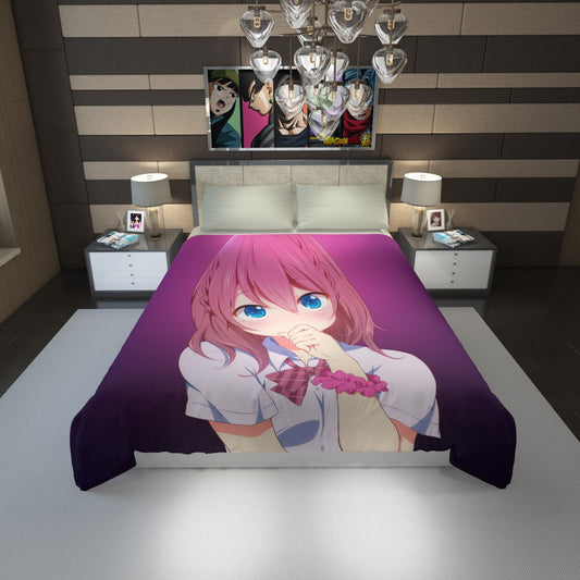 Anime Girl Yawning Teen Duvet Cover