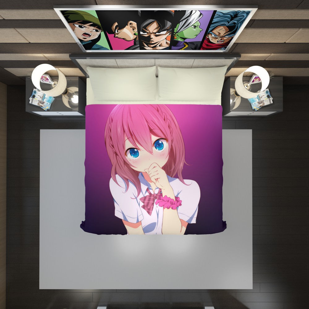 Anime Girl Yawning Teen Duvet Cover