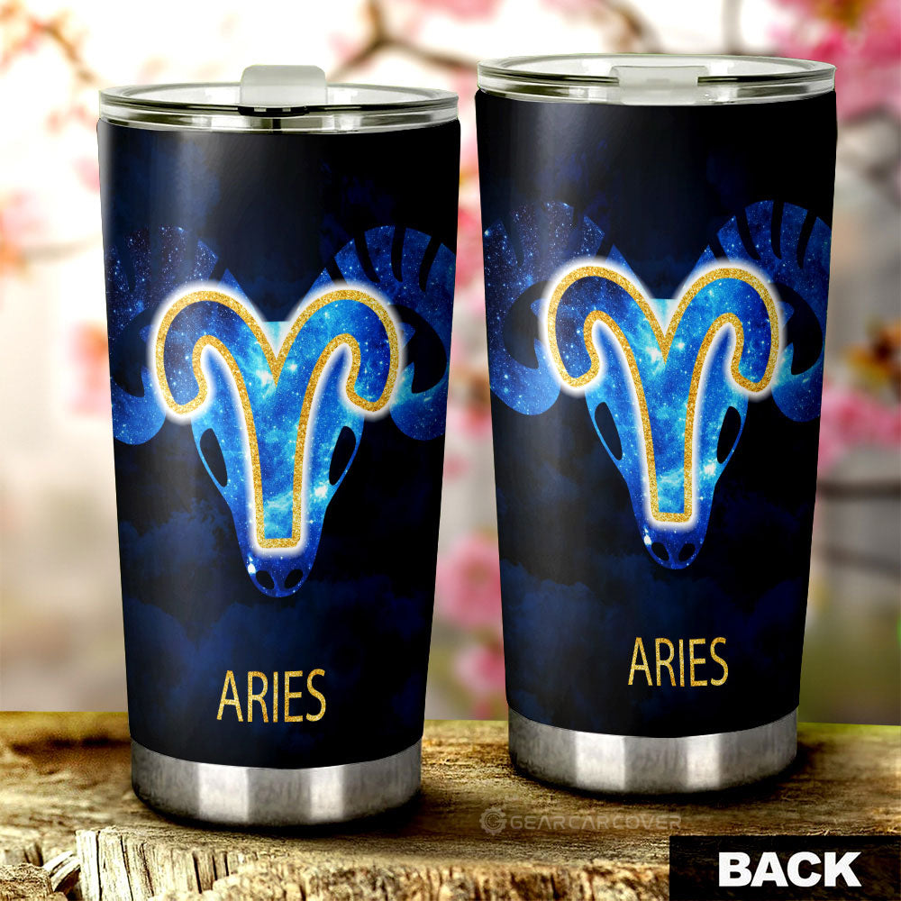 Aries Tumbler Cup Custom Zodiac Car Interior Accessories