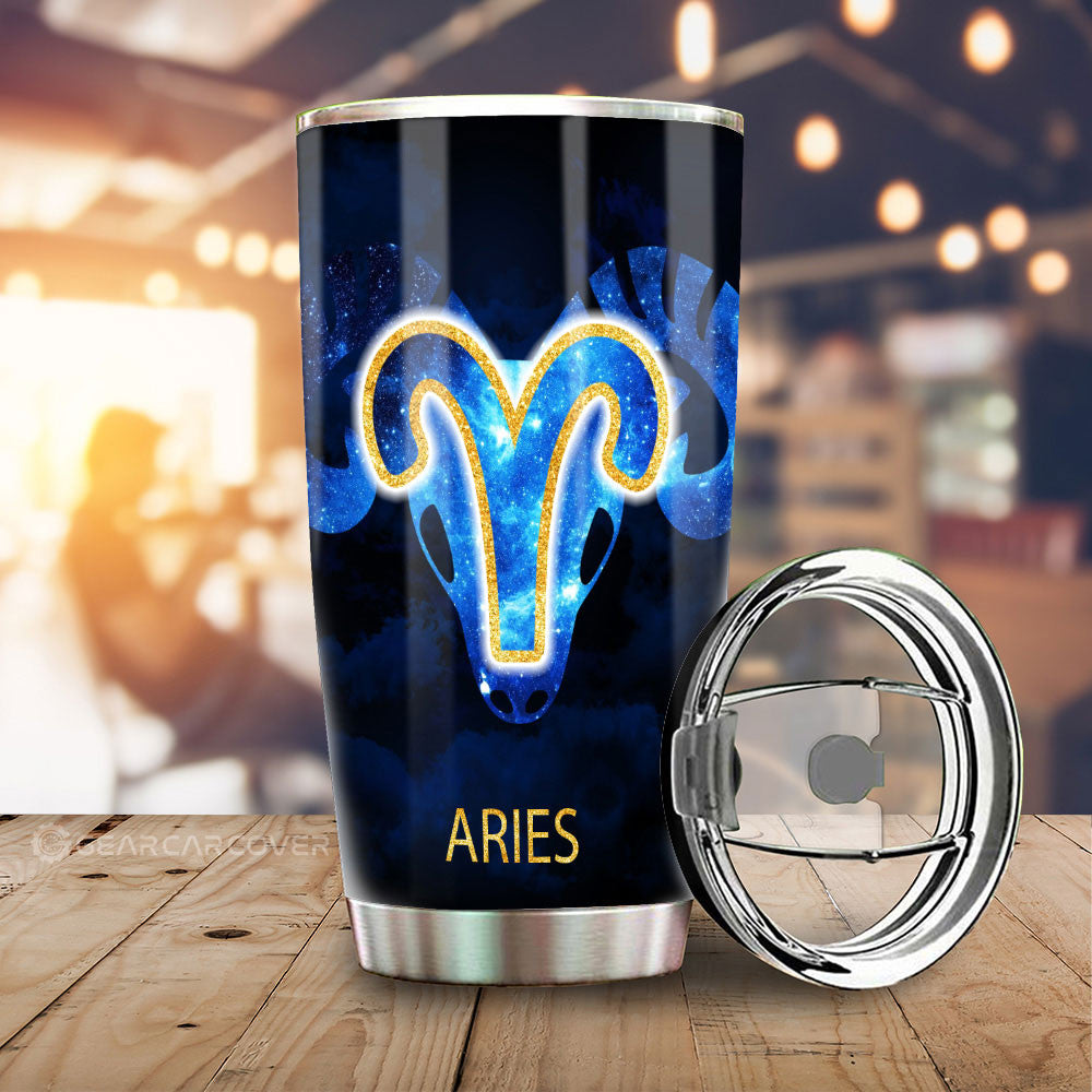 Aries Tumbler Cup Custom Zodiac Car Interior Accessories