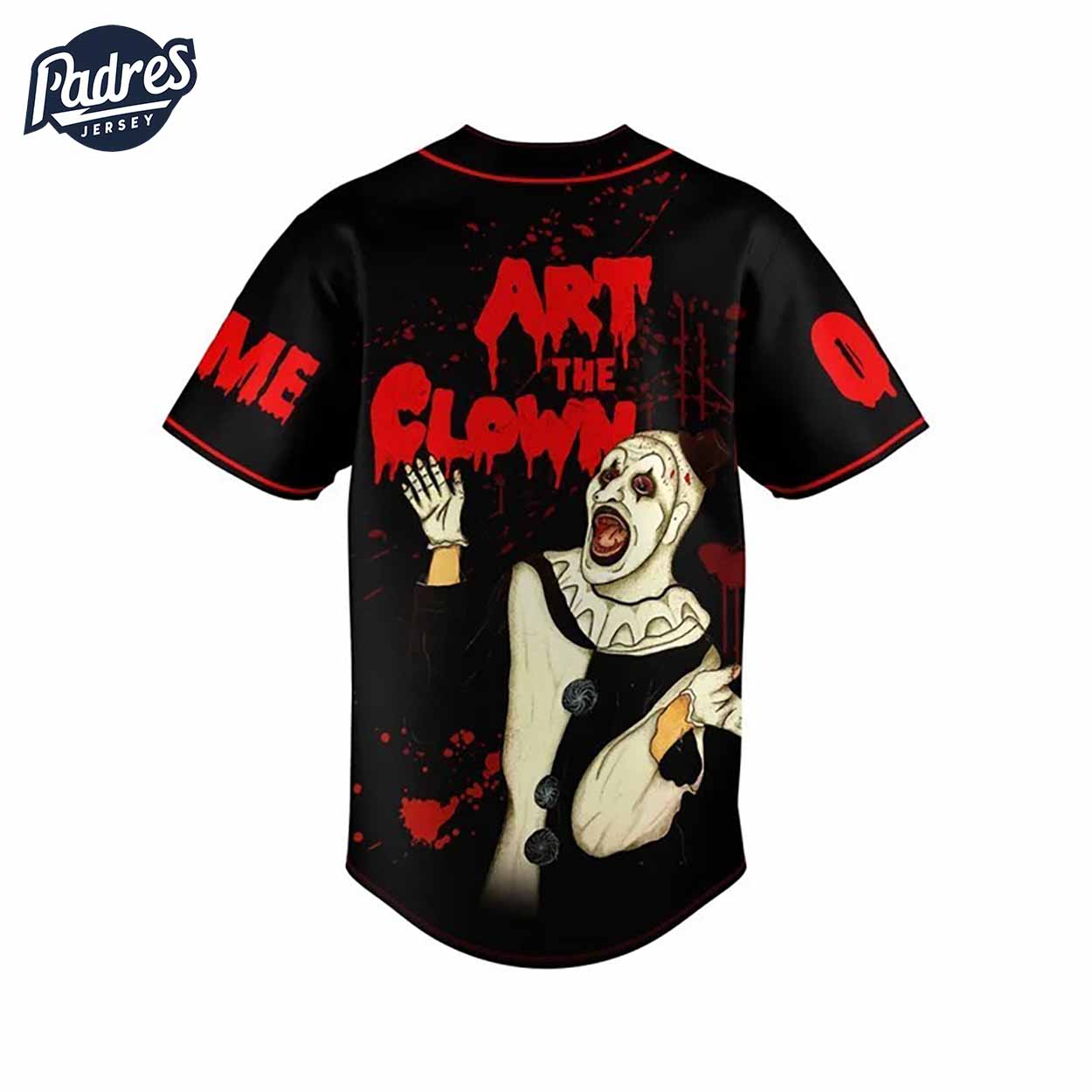Art The Clown Terrifier 3 Custom Baseball Jersey - Padres Jersey Oasis: Elevate Your Baseball Style Game
