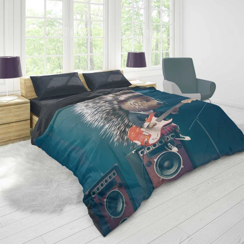 Ash from Sing Movie Playing the Guitar Duvet Cover