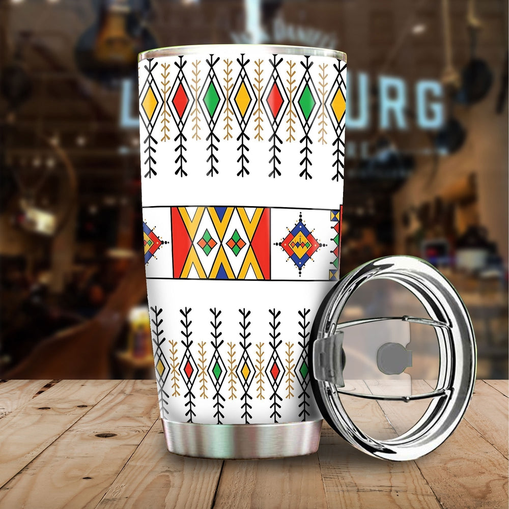 Asiri Pattern Tumbler Cup Custom Traditional Qatar Car Accessories