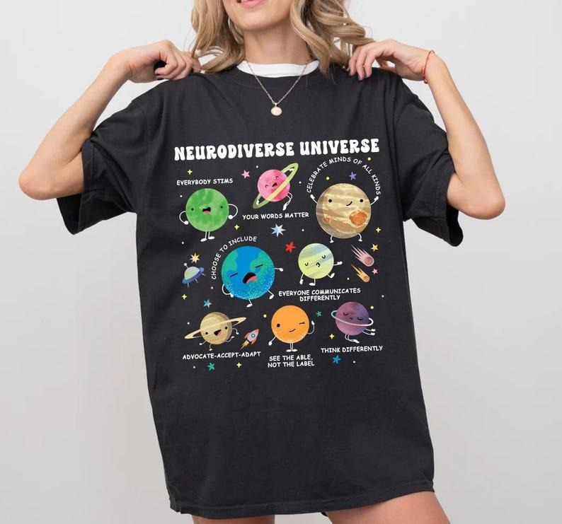 Autism Awareness Tshirt, Neurodiverse Universe Shirt, Sped Teacher Shirt, Space Neurodiversity T-Shirt, Special Education TShirt, Autism Tees