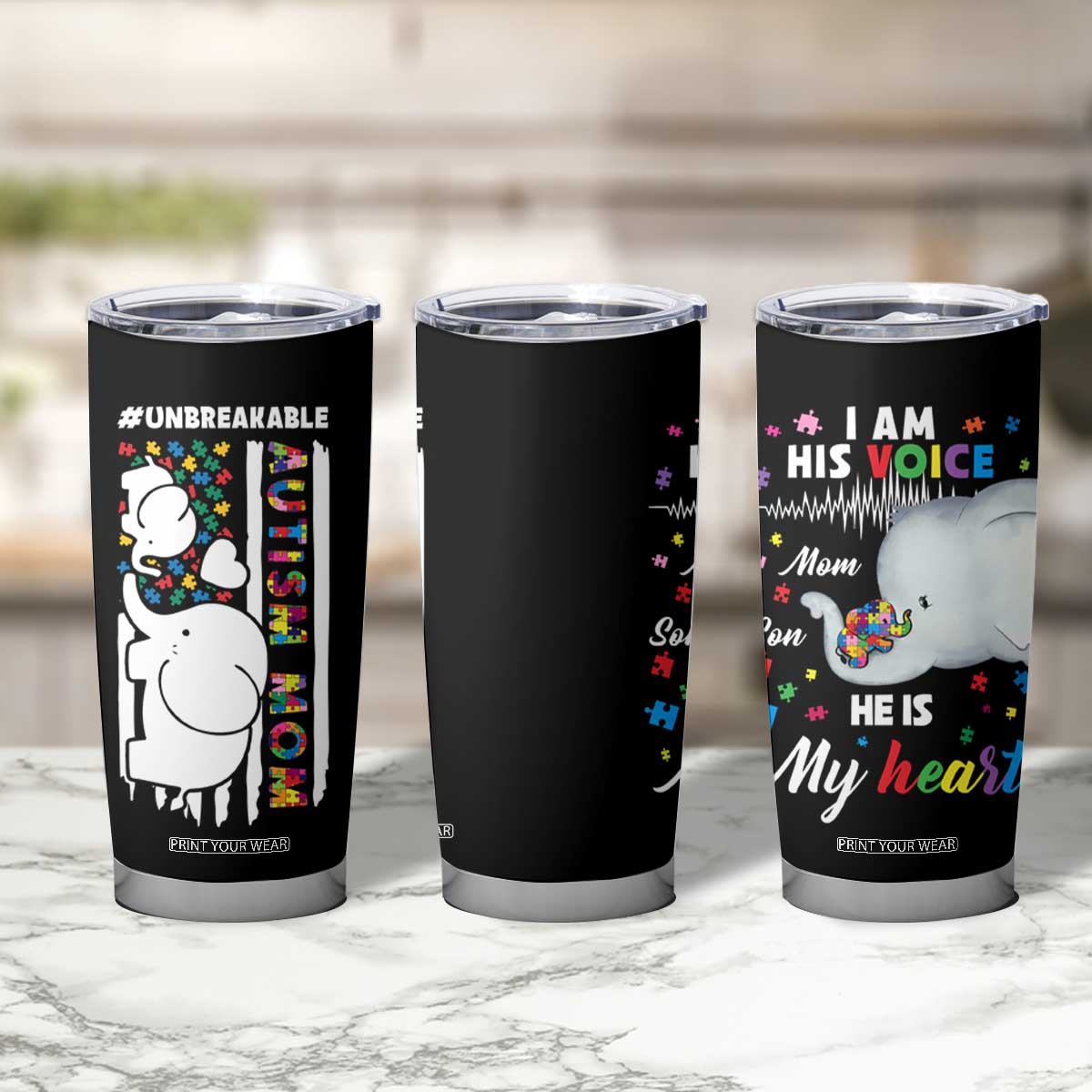 Autism Mom Gifts Tumbler Cup Autistic Kid Parents Mothers Day Autism Awareness TB10