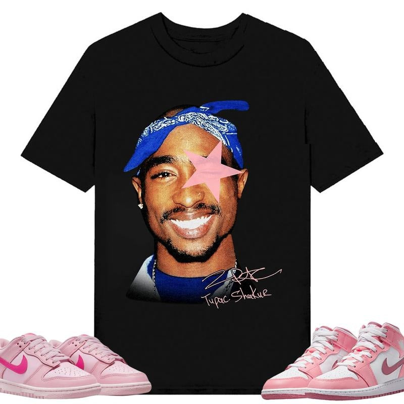 BIG FACE Tupac, Shirt to match A J Valentine Collection or Low Triple Pink,Shirt to matching Sneaker